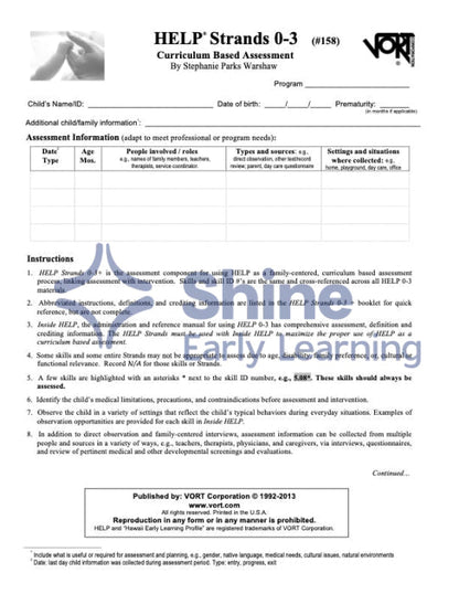 HELP 0-3 Essential Set – Shine Early Learning