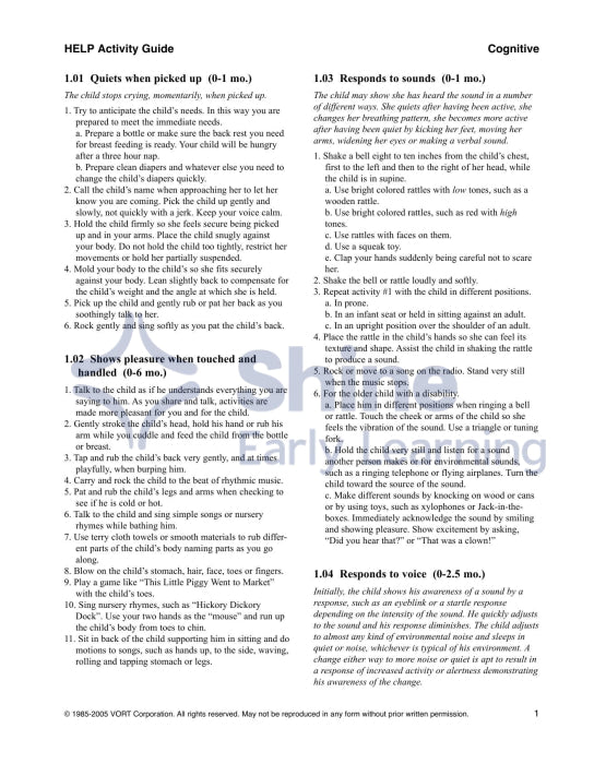 Activity Guide Helper HELP Activity Guide 0-3 – Shine Early Learning